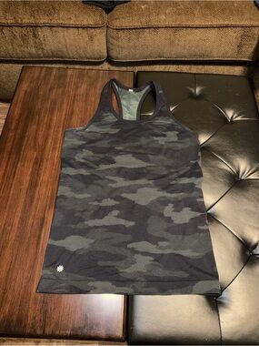Athlete Black and Gray Camo Racerback Tank